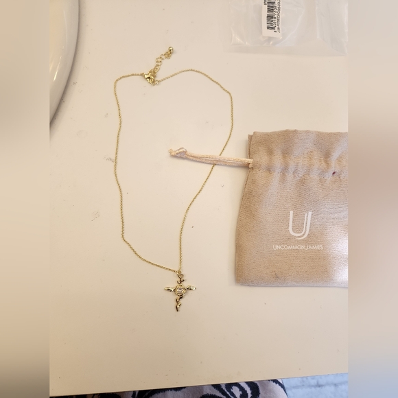 Uncommon James Jewelry - NWT UNCOMMON JAMES Rose Cross Pendant Necklace